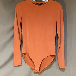 FOREVER21  Rust Orange Long Sleeve Bodysuit